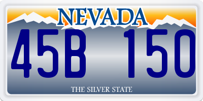 NV license plate 45B150