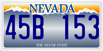 NV license plate 45B153
