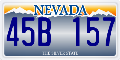 NV license plate 45B157