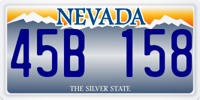 NV license plate 45B158