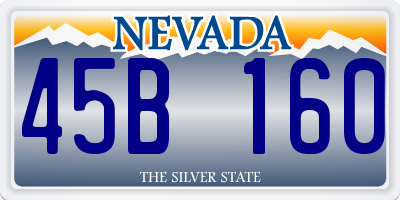 NV license plate 45B160