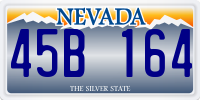 NV license plate 45B164