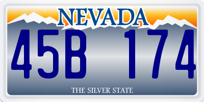 NV license plate 45B174