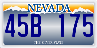 NV license plate 45B175