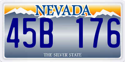 NV license plate 45B176