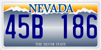NV license plate 45B186