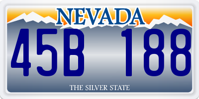 NV license plate 45B188