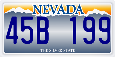 NV license plate 45B199