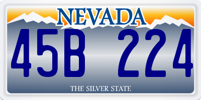 NV license plate 45B224