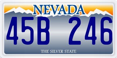NV license plate 45B246