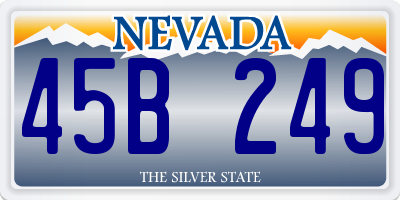 NV license plate 45B249