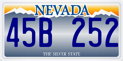 NV license plate 45B252