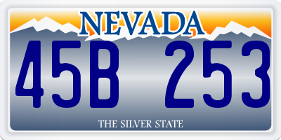 NV license plate 45B253