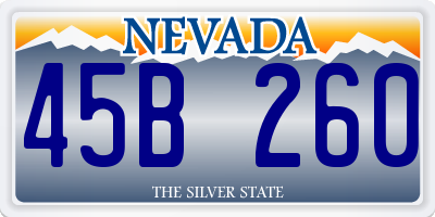 NV license plate 45B260