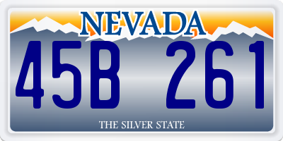 NV license plate 45B261