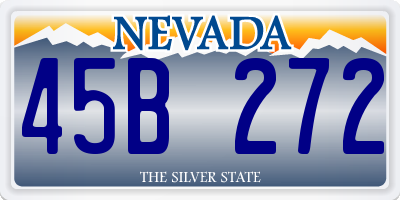 NV license plate 45B272