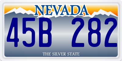 NV license plate 45B282
