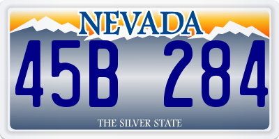 NV license plate 45B284