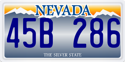 NV license plate 45B286