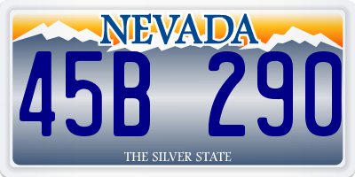 NV license plate 45B290