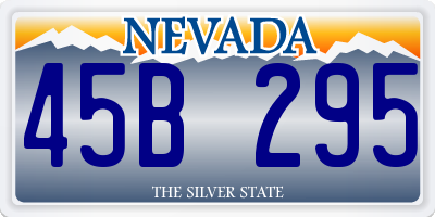 NV license plate 45B295