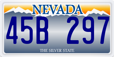 NV license plate 45B297