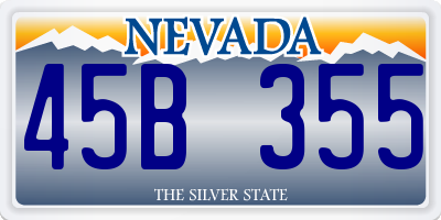 NV license plate 45B355