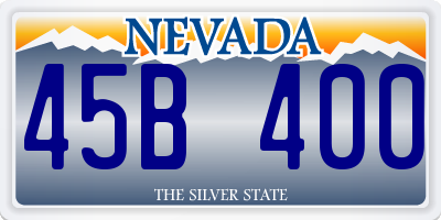 NV license plate 45B400