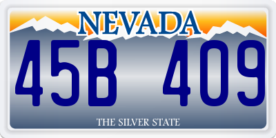 NV license plate 45B409