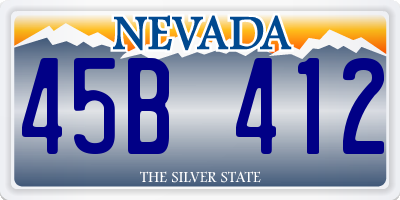 NV license plate 45B412