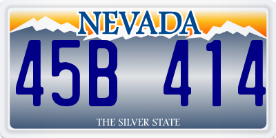 NV license plate 45B414