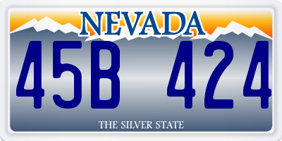 NV license plate 45B424