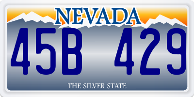 NV license plate 45B429