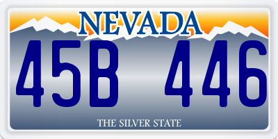 NV license plate 45B446