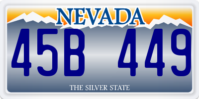 NV license plate 45B449