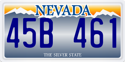 NV license plate 45B461