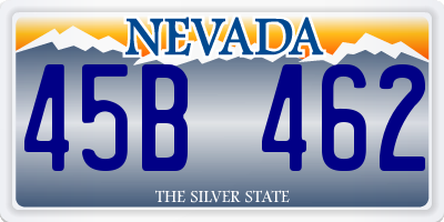 NV license plate 45B462