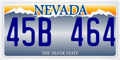 NV license plate 45B464