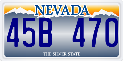 NV license plate 45B470