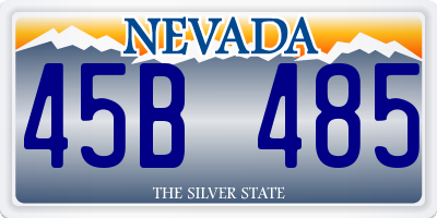 NV license plate 45B485