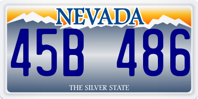 NV license plate 45B486