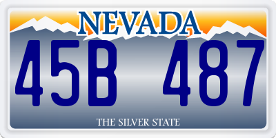 NV license plate 45B487