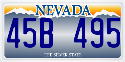 NV license plate 45B495