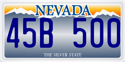 NV license plate 45B500