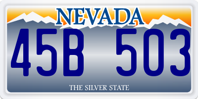 NV license plate 45B503