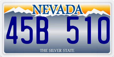 NV license plate 45B510