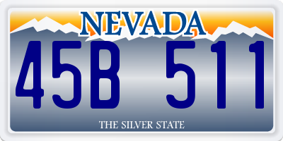 NV license plate 45B511