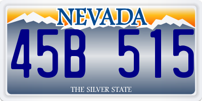 NV license plate 45B515