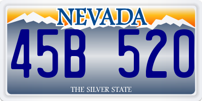 NV license plate 45B520