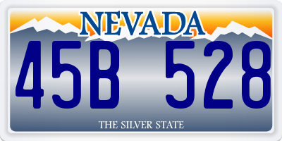 NV license plate 45B528